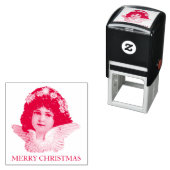 ビンテージクリスマスエンジェルゴム印 セルフインキングスタンプ (インサイチュ)