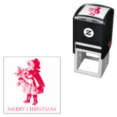 ビンテージクリスマスエンジェルゴム印 セルフインキングスタンプ (インサイチュ)