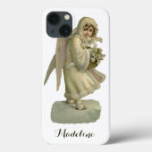 ビンテージクリスマスエンジェルフラワー、ビクトリアン ダイカット Case-Mate iPhoneケース (裏面)