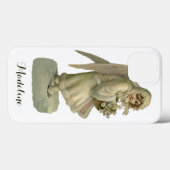 ビンテージクリスマスエンジェルフラワー、ビクトリアン ダイカット Case-Mate iPhoneケース (裏面 (横))