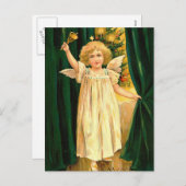 ビンテージクリスマスエンジェル シーズンポストカード (正面/裏面)