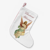ビンテージクリスマスエンジェル スモールクリスマスストッキング (正面 (吊り時))