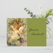 ビンテージクリスマスエンジェル 招待状 (スタンド正面)