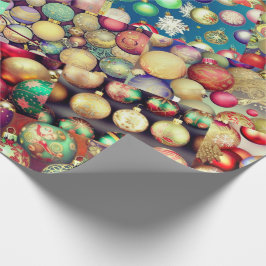 ビンテージクリスマスオーナメントサンプラー ラッピングペーパー