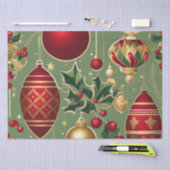 ビンテージクリスマスオーナメントティッシュペーパー 薄葉紙 (クラフト)