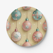 ビンテージクリスマスオーナメントホリデイ ペーパープレート (正面)