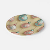 ビンテージクリスマスオーナメントホリデイ ペーパープレート (アングル)