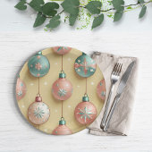 ビンテージクリスマスオーナメントホリデイ ペーパープレート