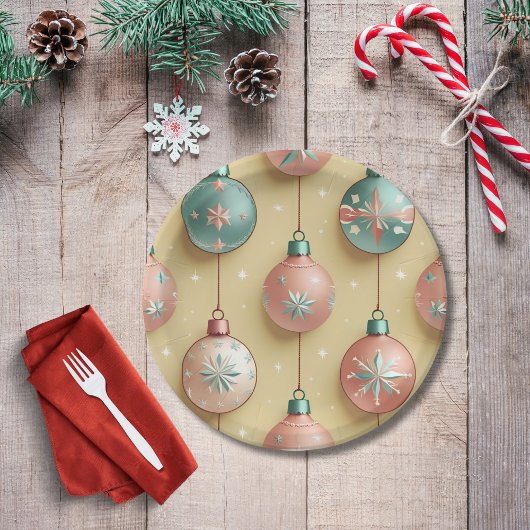 ビンテージクリスマスオーナメントホリデイ ペーパープレート