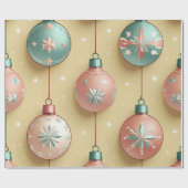 ビンテージクリスマスオーナメントホリデイ ラッピングペーパー (フラット)