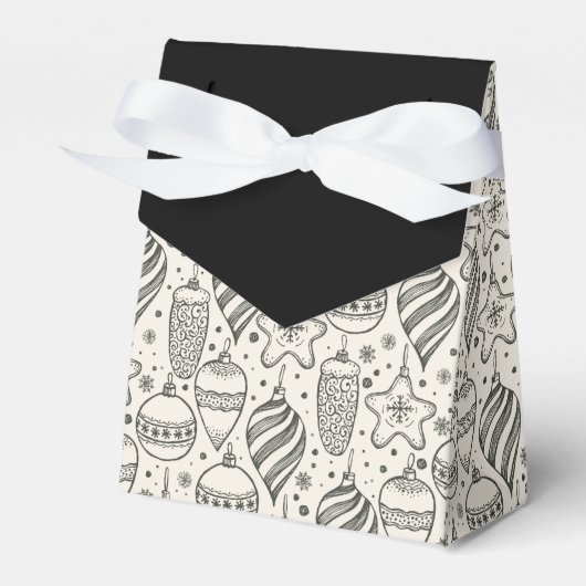 ビンテージクリスマスオーナメントホリデーテント フェイバーボックス (正面サイド)