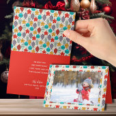 ビンテージクリスマスオーナメント写真折り畳み シーズンカード