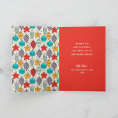 ビンテージクリスマスオーナメント折り畳み写真 シーズンカード (内部)