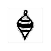 ビンテージクリスマスオーナメント素朴リノカットスタイル ラバースタンプ (インプリント)