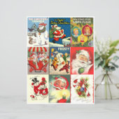 ビンテージクリスマスカードのコラージシート (スタンド正面)