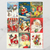 ビンテージクリスマスカードのコラージシート (正面)