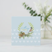 ビンテージクリスマスカードパインコーン鳥ハート シーズンカード (スタンド正面)