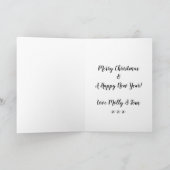 ビンテージクリスマスカード植物音楽スコア シーズンカード (内部)