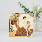 ビンテージクリスマスカード |クリスマスのお子様 シーズンカード (スタンド正面)