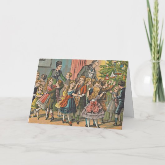 ビンテージクリスマスカード |クリスマスパーティーダンス シーズンカード (正面)