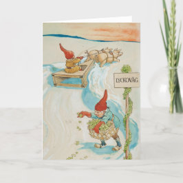 ビンテージクリスマスカード |クリスマス小妖精や小人 シーズンカード