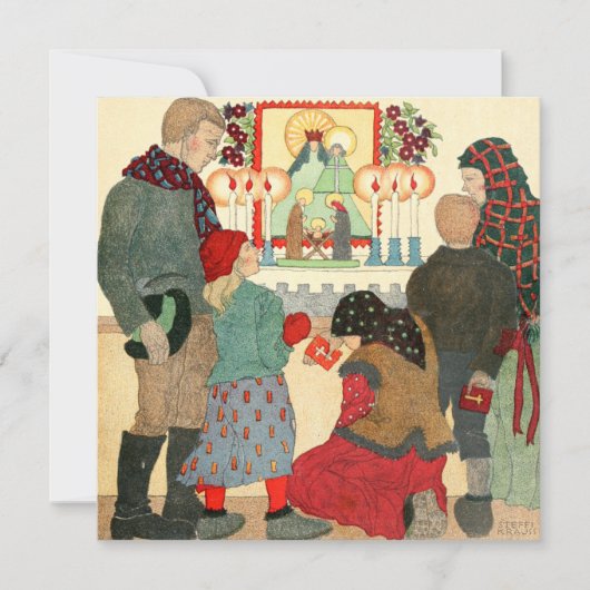 ビンテージクリスマスカード |クリスマス祈りの言葉 シーズンカード (正面)