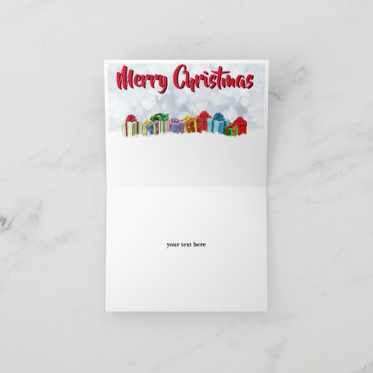 ビンテージクリスマスカード シーズンカード (内部)