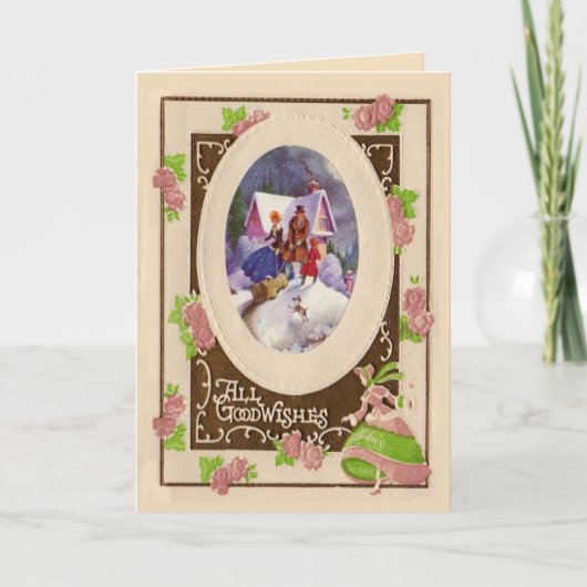 ビンテージクリスマスカード シーズンカード (正面)