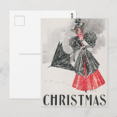 ビンテージクリスマスカード ポストカード (正面/裏面)
