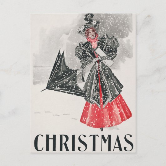 ビンテージクリスマスカード ポストカード (正面)