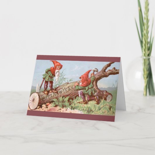 ビンテージクリスマスカード | 新年おめでとう シーズンカード (正面)