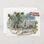 ビンテージクリスマスカード 案内ポストカード (正面/裏面)