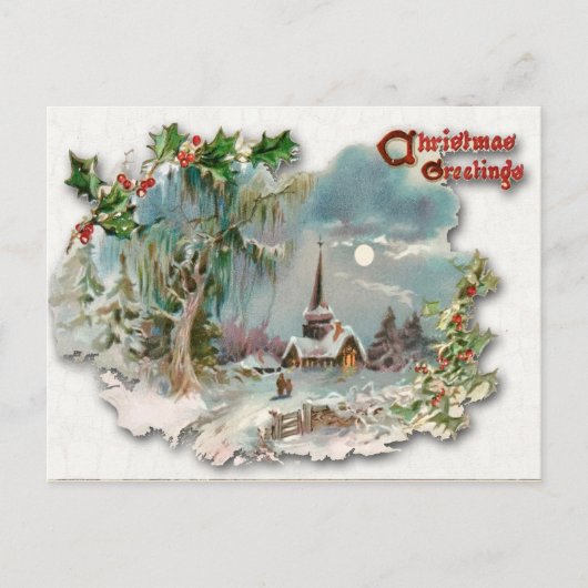 ビンテージクリスマスカード 案内ポストカード (正面)