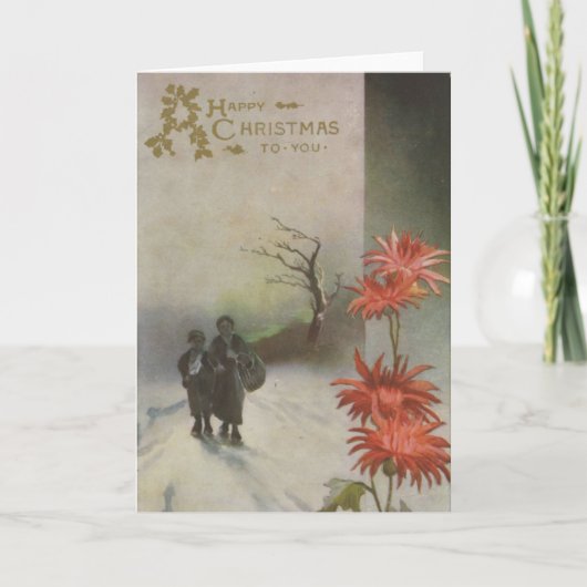 ビンテージクリスマスカード | Happy Christmas to you シーズンカード (正面)