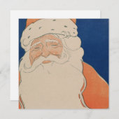 ビンテージクリスマスカード | Happy Santa シーズンカード (正面/裏面)