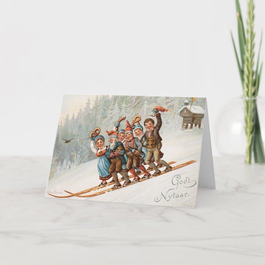 ビンテージクリスマスカード | Jul Norway シーズンカード (正面)