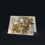 ビンテージクリスマスカード | Santa vintage car Cherubs シーズンカード<br><div class="desc">ヴィンテージビクトリアンクリスマスカードは必ずギグとスマイル。これらのビクトリアンスタイルのクリスマスグリーティング与えカードは、19世紀のクリスマスの魅力とホリビクトリアンデイの願いしゃれているにアンティークの時代を持つことができる。車を愛するすべての人のための自動車テーマ付きのヴィンテージ車のクリスマスカードも2つの可愛い救済cherubsのサンタクロース。</div>