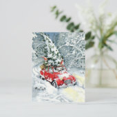 ビンテージクリスマスカー シーズンポストカード (スタンド正面)