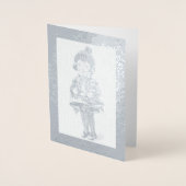 ビンテージクリスマスガールホールディングホリデーベル， ZSSPG 箔カード (正面)