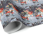 ビンテージクリスマスキッズホリデータイルパーティー ラッピングペーパー (ロールコーナー)