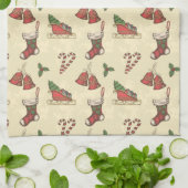 ビンテージクリスマスキッチンタオル キッチンタオル (折り畳み)