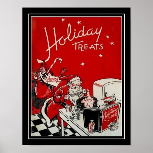ビンテージクリスマスキッチンプリント11x14 ポスター (正面)