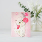 ビンテージクリスマスキャットinツリーホリデーカード シーズンカード (スタンド正面)