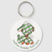 ビンテージクリスマスギンガムパピーぬいぐるみ キーホルダー (裏面)