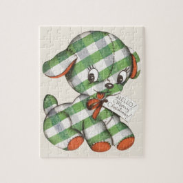 ビンテージクリスマスギンガムパピーぬいぐるみ ジグソーパズル