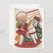 ビンテージクリスマスグランドドーターカード シーズンポストカード (正面/裏面)