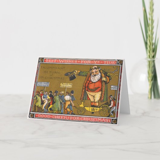 ビンテージクリスマスグリーティングカード シーズンカード (正面)