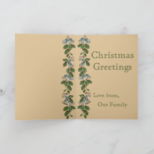 ビンテージクリスマスグリーティングカード シーズンカード (内部)