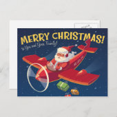 ビンテージクリスマスグリーティングカード シーズンポストカード (正面/裏面)