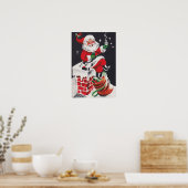 ビンテージクリスマスココアサンタポスター ポスター (キッチン)